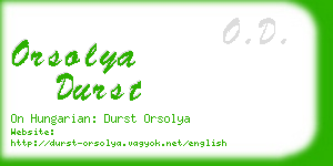 orsolya durst business card